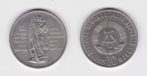 DDR Gedenk Münze 10 Mark 40 Jahre Kriegsende 1985 vz (151457)