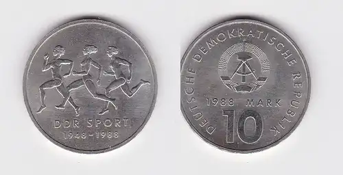 DDR Gedenk Münze 10 Mark 40 Jahre DDR Sport 1988 (145430)