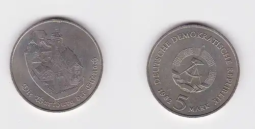 DDR Gedenk Münze 5 Mark Die Wartburg bei Eisenach 1982 (143606)