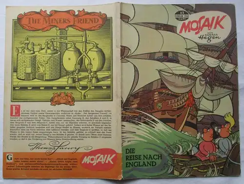 Mosaik von Hannes Hegen Digedag Nr. 63 von 1962 Die Reise nach England (133036)