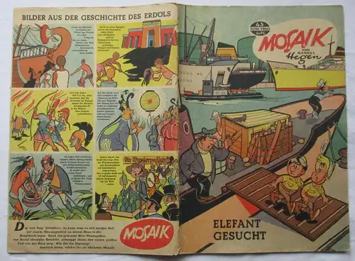 Mosaik von Hannes Hegen Digedag Nr. 43 von 1960 Elefant gesucht (137717)