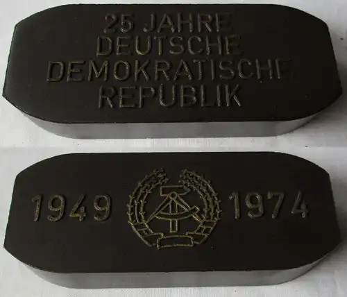 DDR Sammler Brikett 25 Jahre Deutsche Demokratische Republik 1949 1974 (113631)