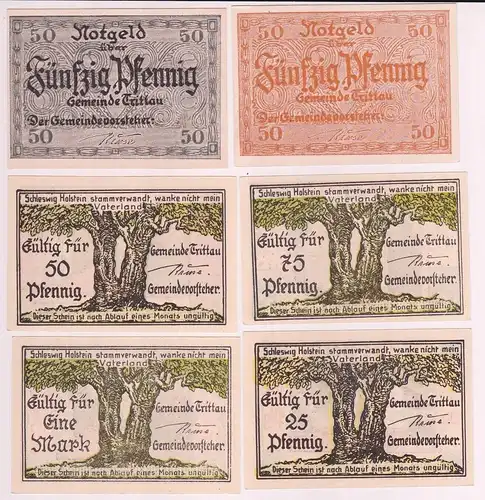 6 Banknoten Notgeld Gemeinde Trittau o.D. (1922) (161172)