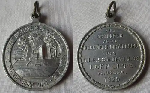 Medaille Denkmals-Einweihung des Infanterie Regiment 98 Horn-Lippe 1925 (161115)