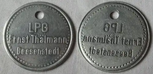 Aluminium Wertmarke LPG Ernst Thälmann Beesenstedt (116502)
