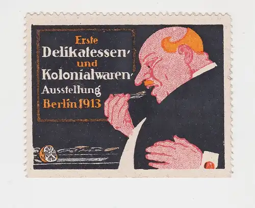 seltene Vignette Erste Kolonialwaren Ausstellung Berlin 1913 (50689)