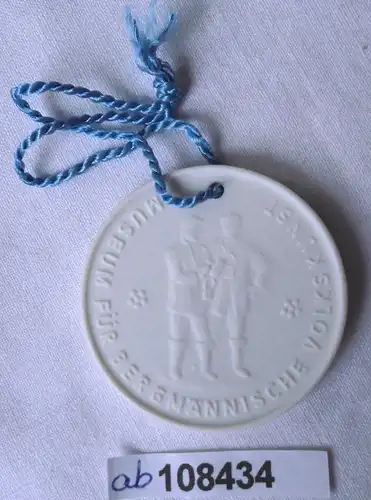 DDR Porzellan Medaille Bergstadt Schneeberg Erzgebirge (108434)