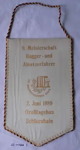DDR Wimpel VEB Braunkohlenwerk Regis / Schleenhain 1989 (117604)