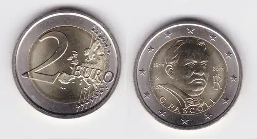 2 Euro Gedenkmünze Italien 2012 "Giovanni Pascoli" Stgl. (143126)