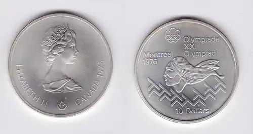 10 Dollar Silber Münze Canada Kanada Olympiade Montreal Indianerkopf (117879)