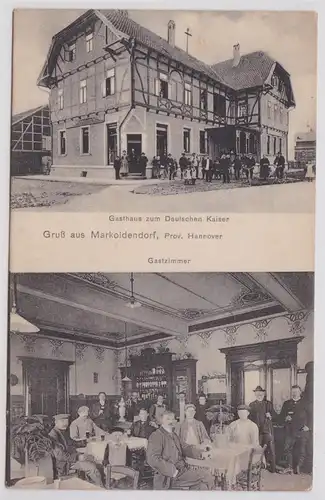 902907 Mehrbild Ak Gruß aus Markoldendorf Gasthaus zum deutschen Kaiser um 1910