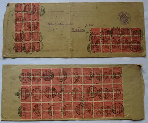 121365 großer Infla Brief Amtshauptmannschaft Marienberg nach Dresden 20.1.1923