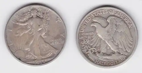 1/2 Dollar Silber Münze USA 1937 f.ss (128923)