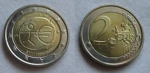 2 Euro Bi-Metall Münze Belgien 2009 10 Jahre Europäische Währungsunion (158121)