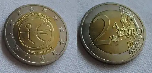2 Euro Bi-Metal Münze Österreich 2009 10 Jahre Europäische Währungsunion(158275)