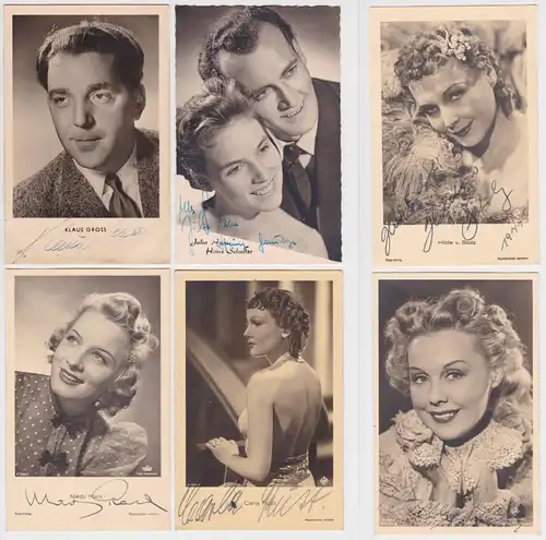 36569 Autographen Karten Schauspieler UFA usw. um 1940-50