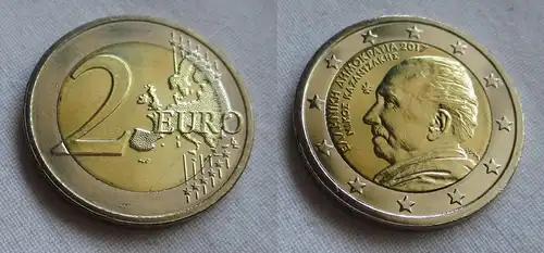 2 Euro Gedenkmünze Griechenland Nikos Kazantzakis 2017 Stgl.  (159416)