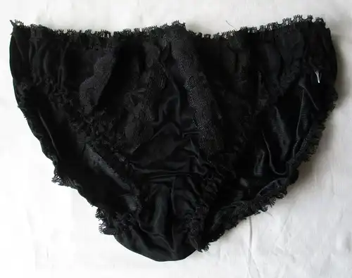 DDR Dessous Slip schwarz Spitze Gr. 44 Marke Stretta (159849)