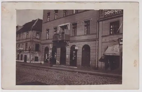 41370 Foto Ak Herford Bürsten Geschäft usw. 1906