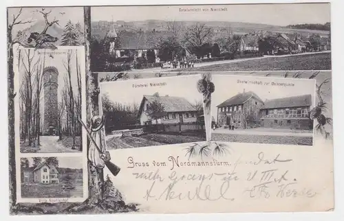42165 Mehrbild Ak Gruß vom Nordmannsturm, Gasthof & Försterei 1906