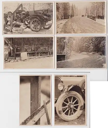 901875/6 Foto Ak Bayrischzell Autounfall um 1925