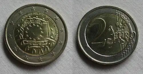 2 Euro Gedenkmünze Belgien 30 JAHRE EUROPAFLAGGE 2015 Stgl. (159833)