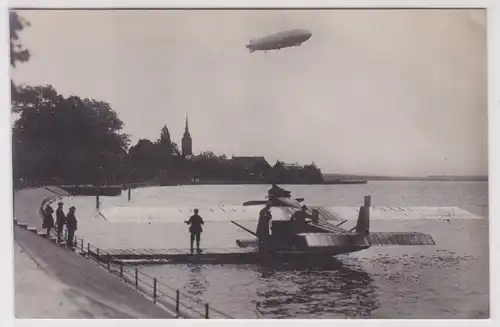 18389 Ak Amerika Zeppelin Z.R.III Probefahrt über Firedrichshafen 27.8.1924