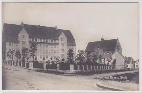 902120 Ak Stavanger Norwegen Nyland Skole Schule um 1930