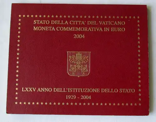 Vatikan 2 Euro 2004 75 Jahre Gründung des Vatikan Blister/Folder Stgl. (158024)