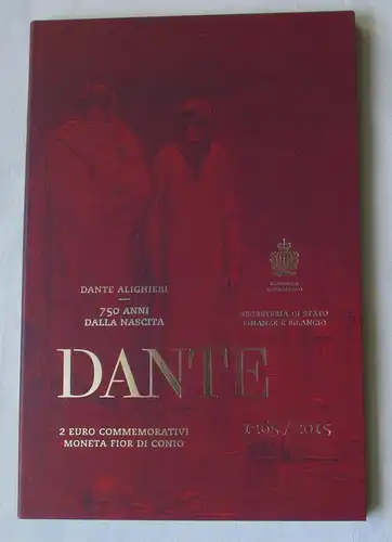 San Marino 2 Euro 2015 Alighieri Dante Blister/Folder Stgl. (157296)