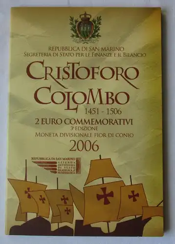 San Marino 2 Euro 2006 Christofero Colombo Blister/Folder Stgl. (158171)