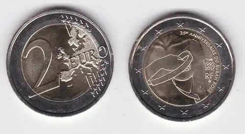2 Euro Bi-Metall Münze Frankreich Kampf gegen den Brustkrebs 2017 (132648)