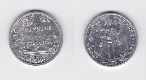 2 Franc Aluminium Münze Französisch Polynesien 2010 (119453)