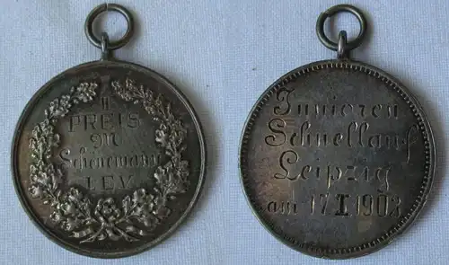 Silber Medaille II.Preis Junioren Schnelllauf Leipzig 17.1.1903 (100246)