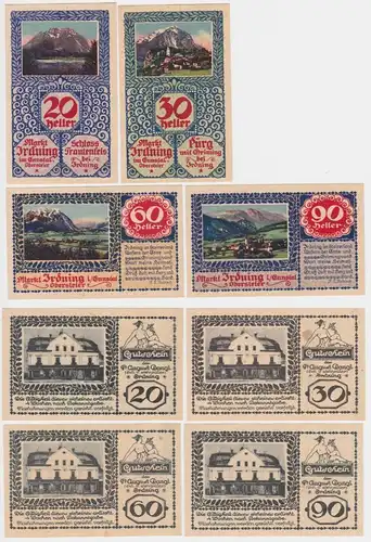 20, 30, 60 und 90 Heller Banknote Irdning (147359)
