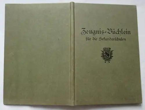 Zeugnis-Büchlein Sekundarschule Schwarzenberg Kanton Bern 1936-1937 (153019)