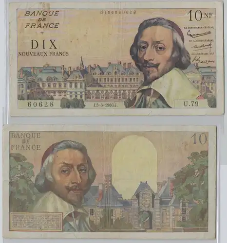 10 Nouveaux Franc Banknote Frankreich 1960 Pick 142 (152866)