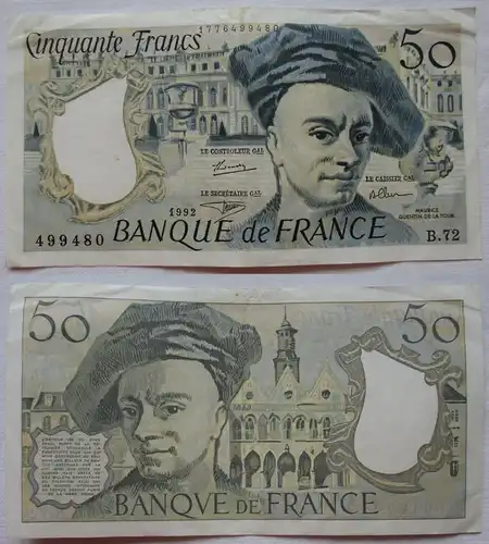 50 Franc Banknote Frankreich 1992 Pick 152f (153985)