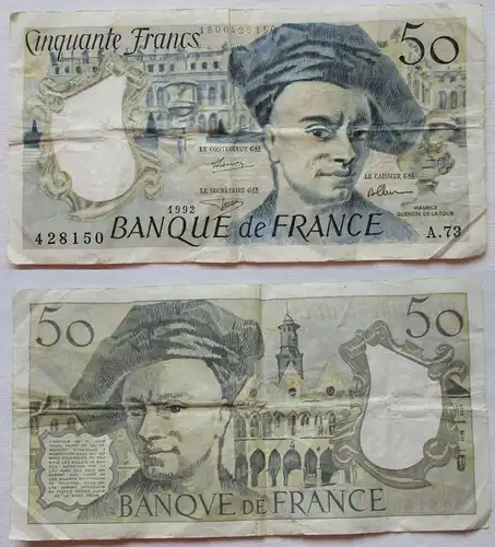 50 Franc Banknote Frankreich 1992 Pick 152f (153622)