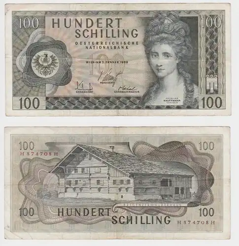 100 Schilling Banknote Österreichische Nationalbank Österreich 1969 (153451)
