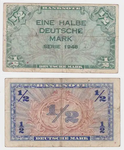 1/2 Mark Banknoten Bank Deutscher Länder 1948 Rosenberg Nr. 230 (150632)