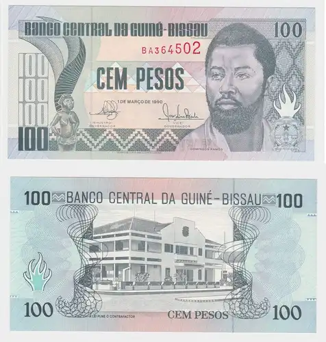 100 Peso Banknote Guinea-Bissau Guiné-Bissau 1990 bankfrisch UNC P11 (153984)