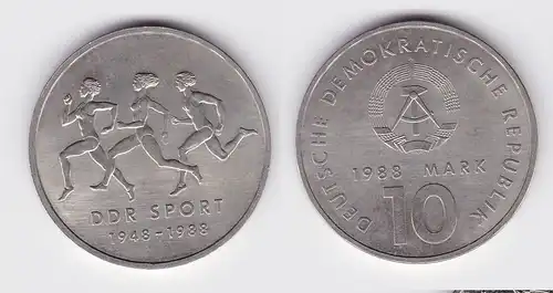DDR Gedenk Münze 10 Mark 40 Jahre DDR Sport 1988 (120582)