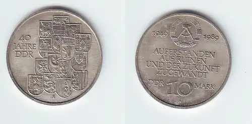 DDR Gedenk Münze 10 Mark 40.Jahrestag der DDR 1989 (111936)