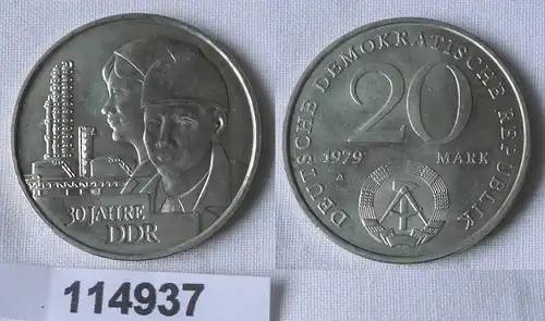 DDR Gedenk Münze 20 Mark 30.Jahrestag der DDR 1979 (114937)