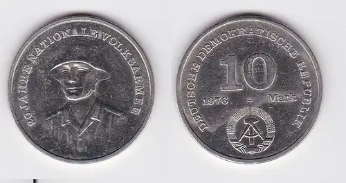 DDR Gedenk Münze 10 Mark 20 Jahre Nationale Volksarmee NVA 1976 (121210)