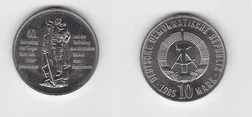 DDR Gedenk Münze 10 Mark 40 Jahre Kriegsende 1985 (126734)