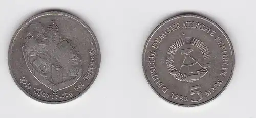 DDR Gedenk Münze 5 Mark Die Wartburg bei Eisenach 1982 (128920)