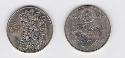 DDR Gedenk Münze 10 Mark 40.Jahrestag der DDR 1989 (119996)
