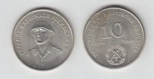 DDR Gedenk Münze 10 Mark 20.Jahre NVA 1976 (108896)